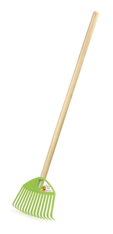 Prosperplast Dětské hrábě FOCUS BABY, dřevěná násada 71 cm - zelené