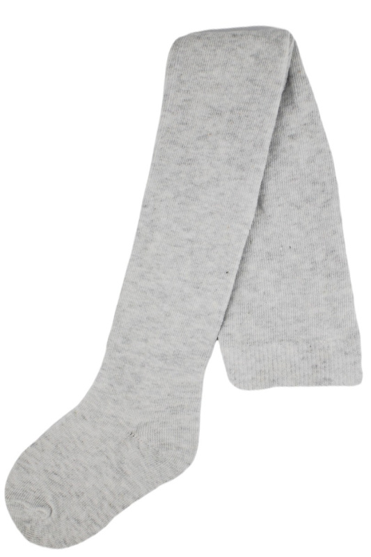 BAVLNĚNÉ PUNČOCHÁČE RB001 104-134 SVĚTLE ŠEDÁ MELANŽ 104-110