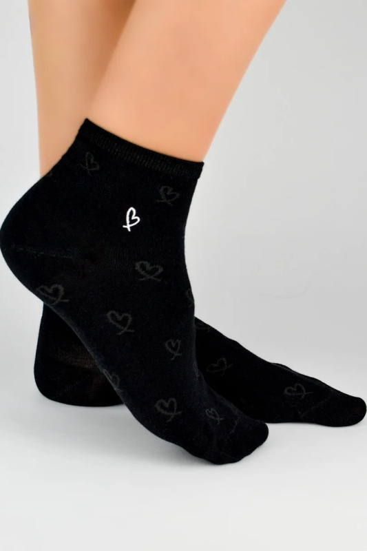 VISKÓZOVÉ PONOŽKY S HEDVÁBÍM ST040 černá 36-41