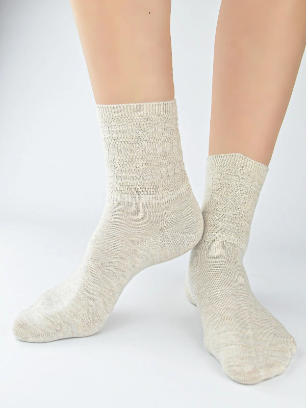 Ponožky Noviti SB099 Wool Pattern 36-41 melanžově šedá 36-41