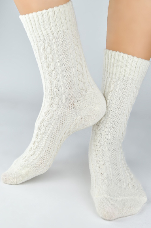 VLNĚNÉ PONOŽKY SW015 ECRU 36-41