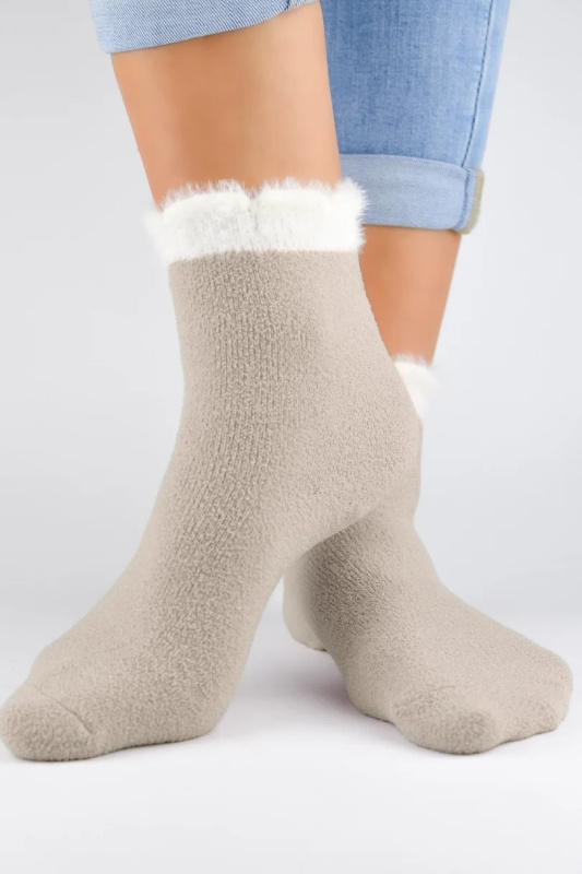 SKARPETY FROTTE PUSZYSTY ŚCIĄGACZ BEŻ SF002 BEŻOWY 35-38
