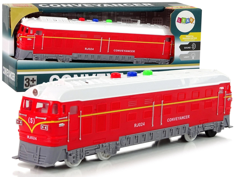 Lean Toys Vlak 1:32 Drive Red Sound Lights