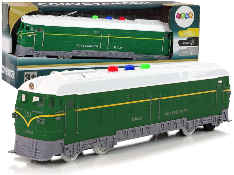 Lean Toys Vlak 1:32 Drive Zelená zvuková světla