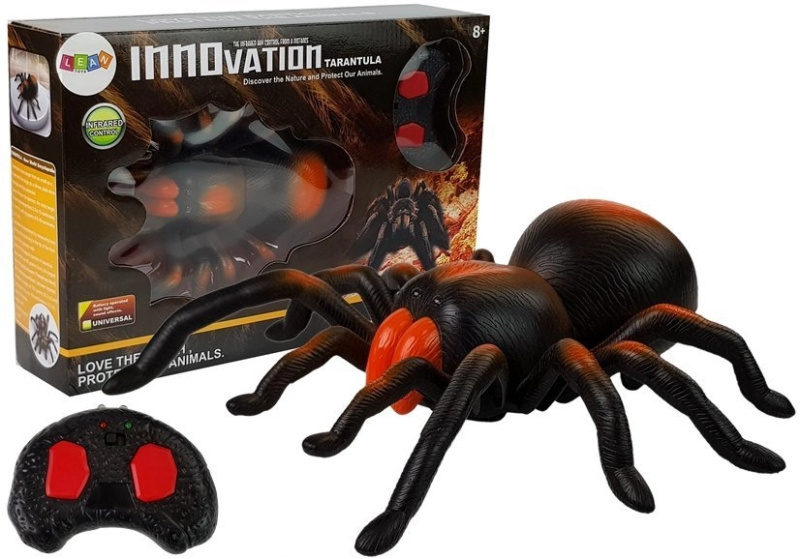 obří dálkově ovládaná tarantule černo‑oranžová