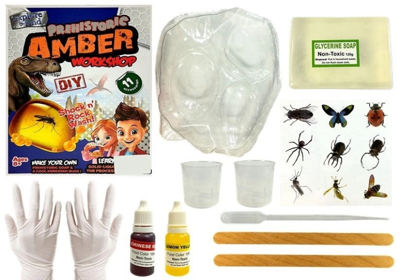 Kreativní sada prehistorie: vytvoř si jantar s hmyzem
