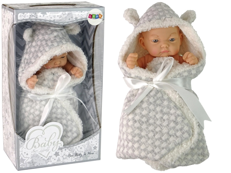 LEAN Toys Roztomilá dětská panenka Grey Cocard