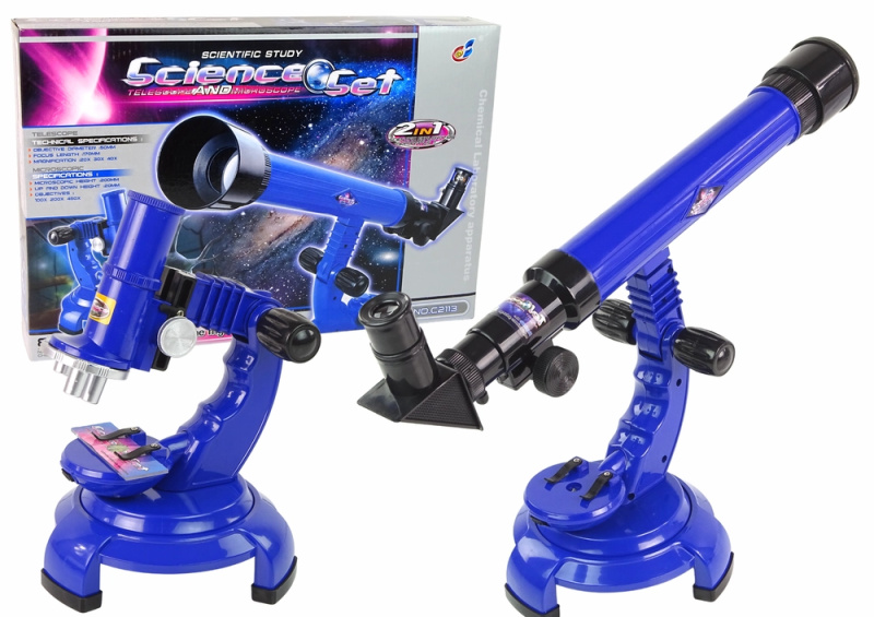 Lean Toys Mikroskop a teleskop pro průzkumníky 2v1 C1136-uniw