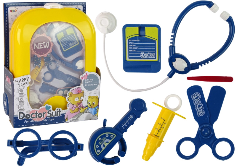 Lean Toys Lékařský set v batohu modrý