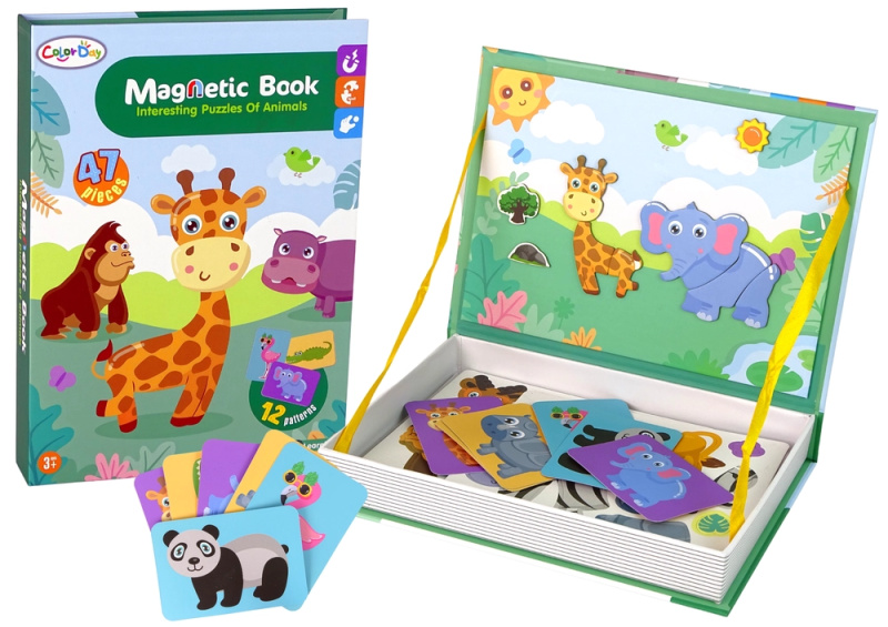 LEANToys Magnetické puzzle Zvířata