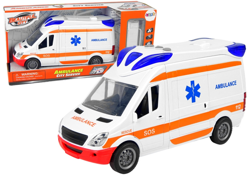 LEANToys Interaktivní ambulance s nosítka a s efekty