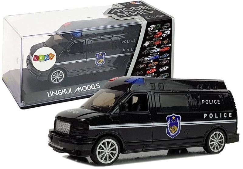 Lean Toys Auto Police s navíjením se světly a zvukem