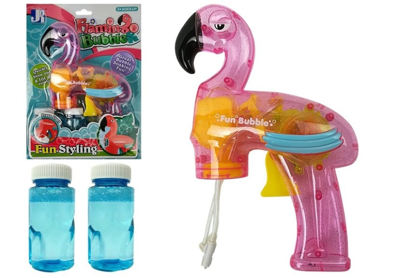 Pistole na mýdlové bubliny flamingo růžová