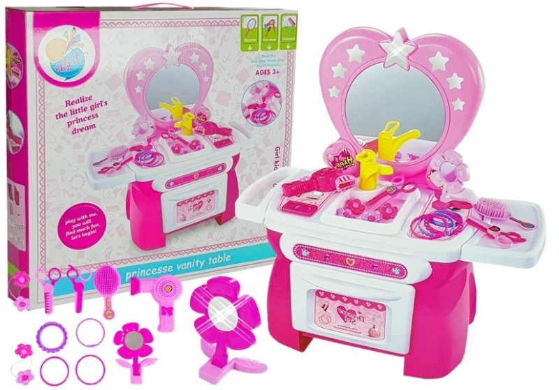 LEANToys Toaletní stolek s vlasovými doplňky