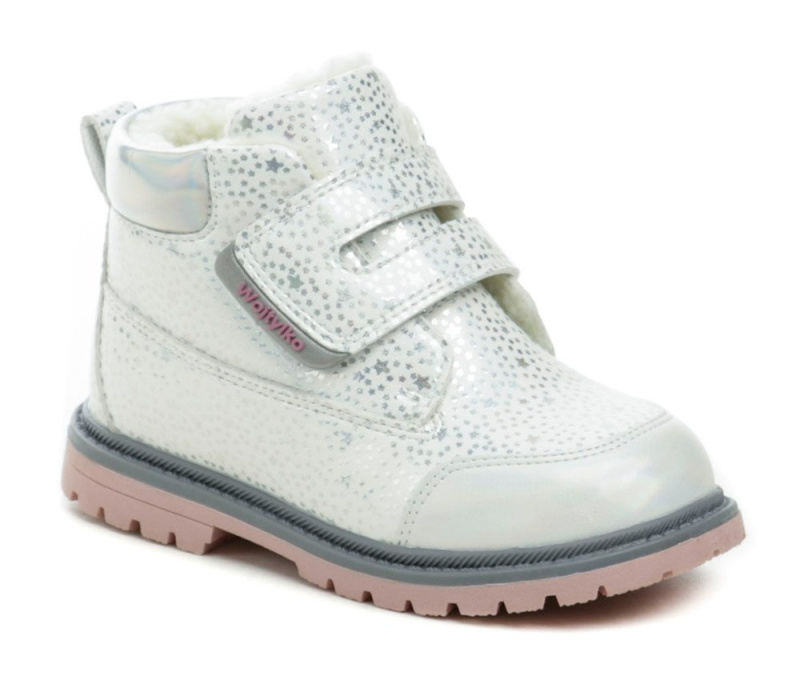 Wojtylko 1Z25056S bílá perleť dívčí zimní boty EUR 21