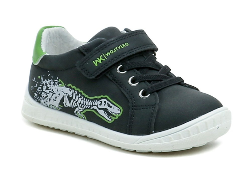 Wojtylko 1A26397 černo zelené dětské polobotky EUR 26