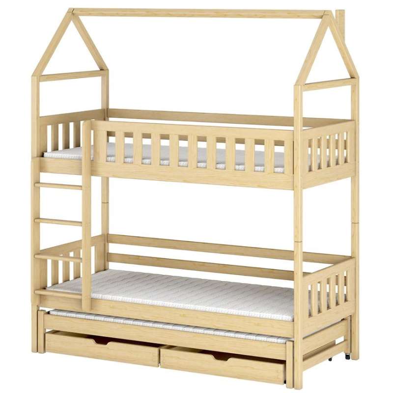 Posteľ Domček Iga 90x200 pine