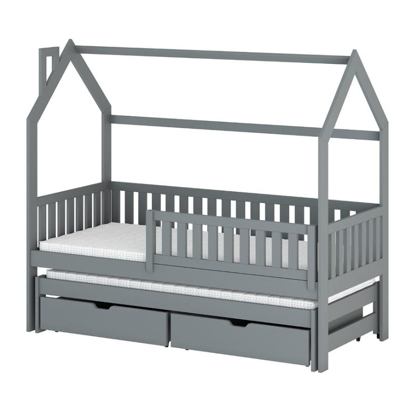 Posteľ Domček Monkey 80x160 grey