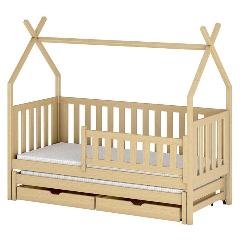Posteľ Domček Tytus 80x160 pine