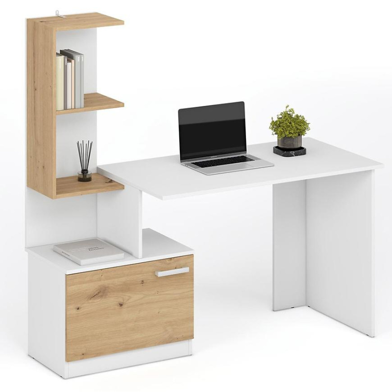 Psací stůl Miso bílá/artisan