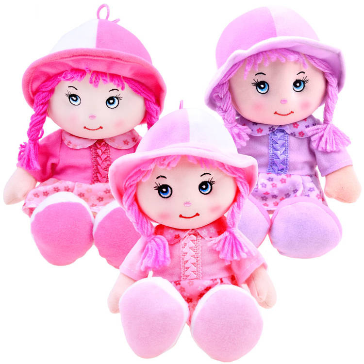 Toys Group Zuzia v kloboučku 28 cm tmavě růžová