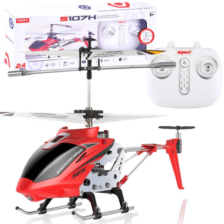 Syma Controlled Helicopter S107H na dálkové ovládání 2,4 GHz RC0544 – Červená