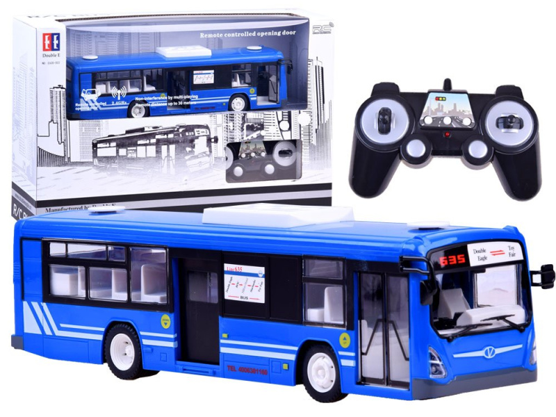 Ramiz RC Autobus s otevíráním dveří modrý