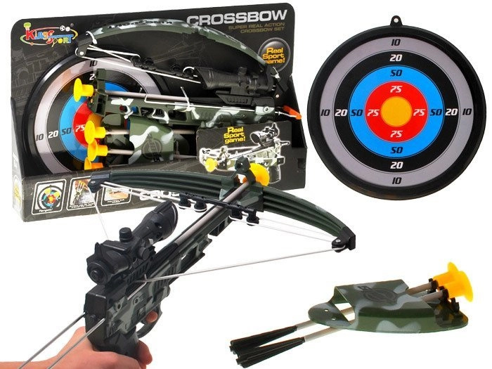 JOKO Dětská kuše Crossbow s laserovým zaměřovačem a terčem