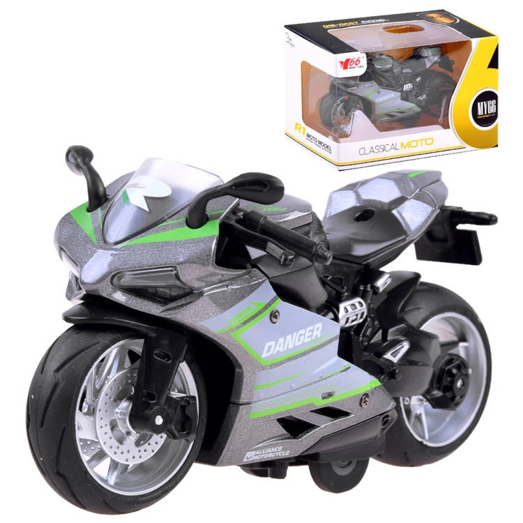 Odlévaný model motocyklu s tahací hračkou ZA3933 – C
