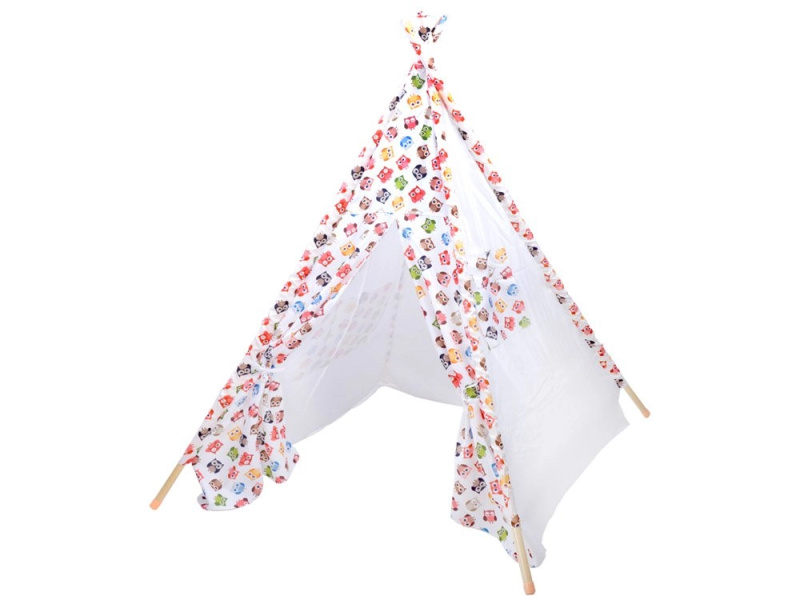 Jokomisiada vigvam Teepee veselé sovičky pro dítě ZA3508