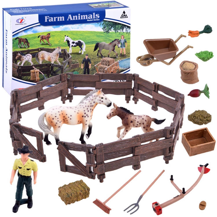 JOKOMISIADA Sada figurek zvířátek Farma koní farma