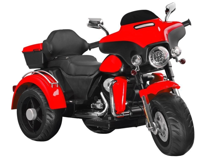 Velký motocykl Chopper na akumulátor pro děti – Červená