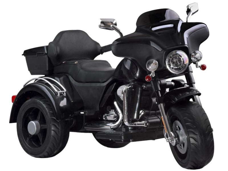Velký motocykl Chopper na akumulátor pro děti – Černá