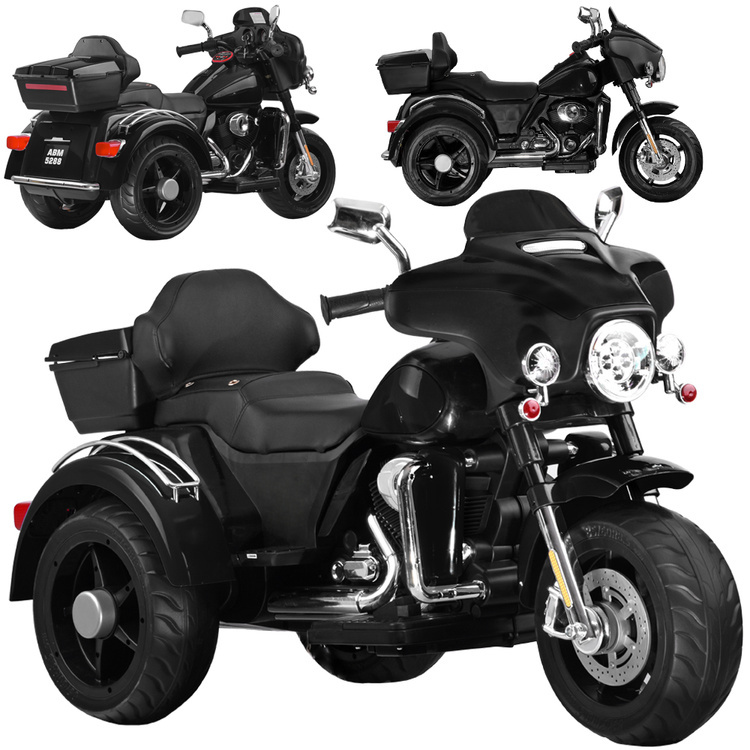 Velký motocykl Chopper na akumulátor pro děti – Černá