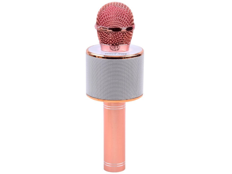 Bezdrátový karaoke mikrofon s reproduktorem – Růžová