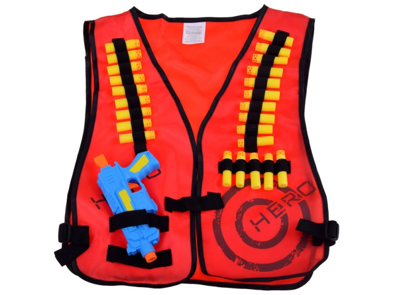 Nerf bojová vesta s pistolí a náboji