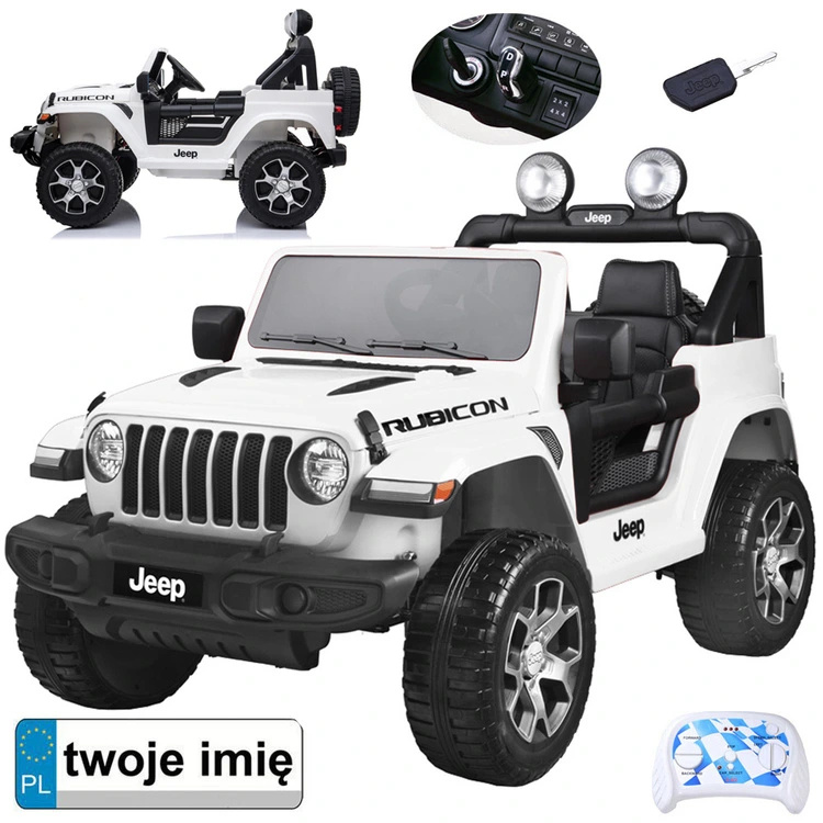 Dětské autíčko na akumulátor Jeep Wrangler Rubicon 4x4 – Bílá