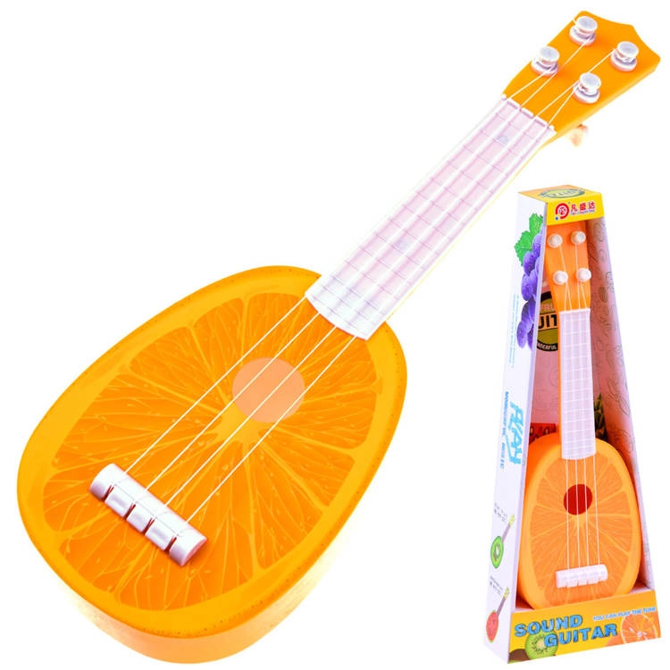 Ovocná ukulele kytara pro děti – Oranžová