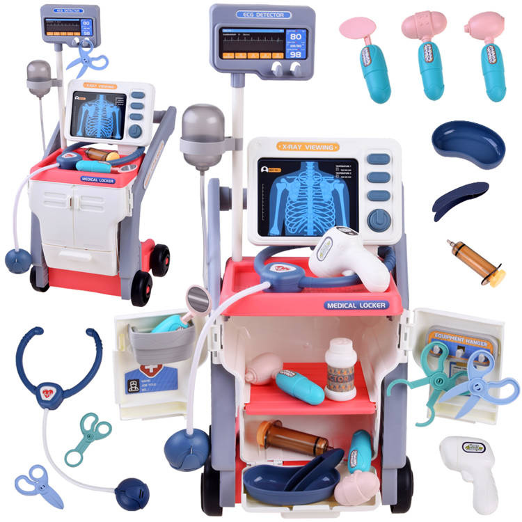 RKToys Zdravotnický vozík Happy Doctor Růžový