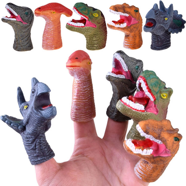 Mamido maňásci na prsty dinosauři 5 kusů