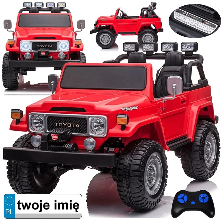 Dětské elektrické auto Toyota Land Cruiser – Červená