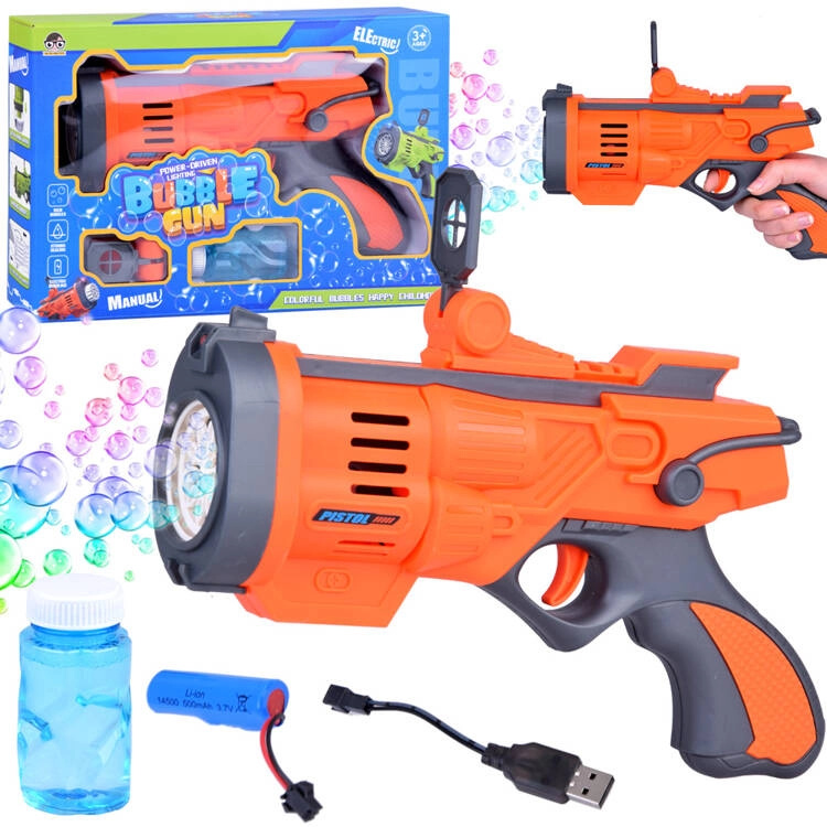 Pistole na mýdlové bubliny oranžová