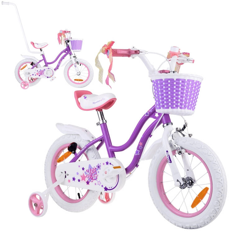 Dívčí kolo RoyalBaby Star Girl 14 calů – Fialové