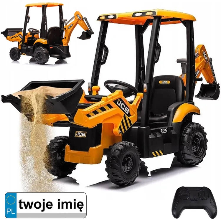 Dětský elektrický bagr nakladač JCB 4v1