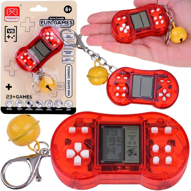 Přívěsek na klíče Little Bell Console - RETRO cestovní hry pro děti GR0688