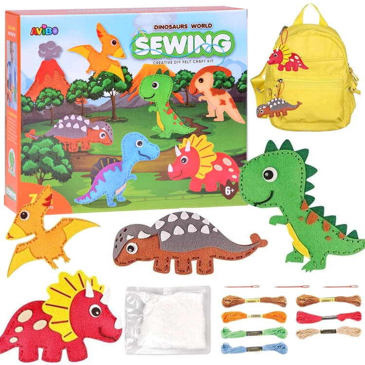 filcová kreativní sada na šití dinosauři – DIY svět dinosaurů