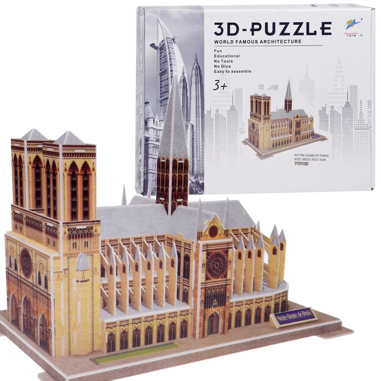 JOKOMISIADA 3D puzzle Katedrála Notre Dame, Paříž 77 ks