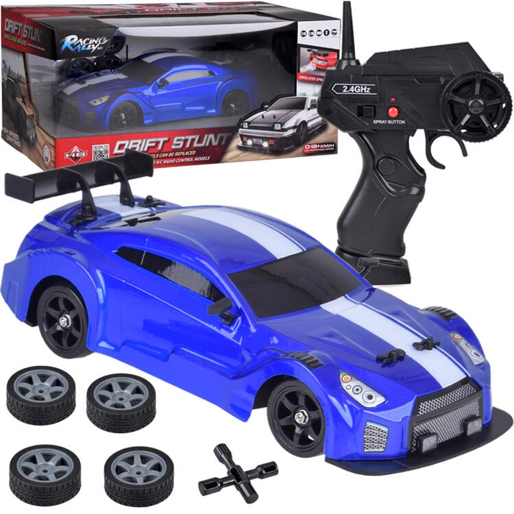 Závodní RC auto Drift s efektem kouře a LED osvětlením
