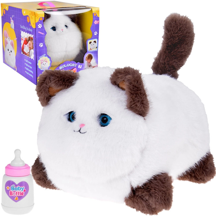 Interaktivní kočička Puszek - mňouká, vrní a hýbe očky