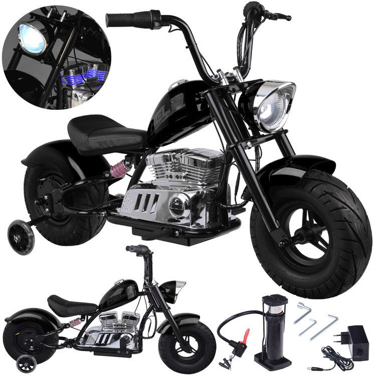 Elektrický motocykl Chopper pro děti – Černá